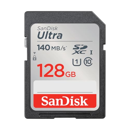 SANDISK 128GB Ultra SDXC UHS-I Memory Card - Up to 140MB/s, C10, U1, Full HD, SD Card - SDSDUNB-128G-GN6IN