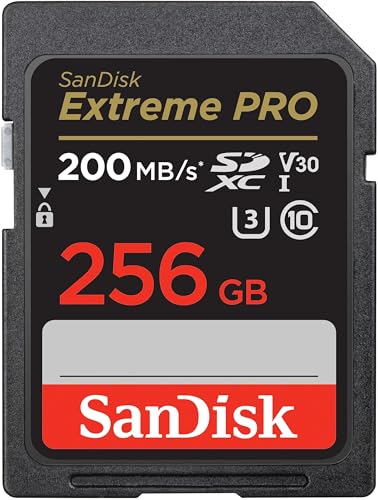 SANDISK 256GB Extreme PRO SDXC UHS-I Memory Card - C10, U3, V30, 4K UHD, SD Card - SDSDXXD-256G-GN4IN
