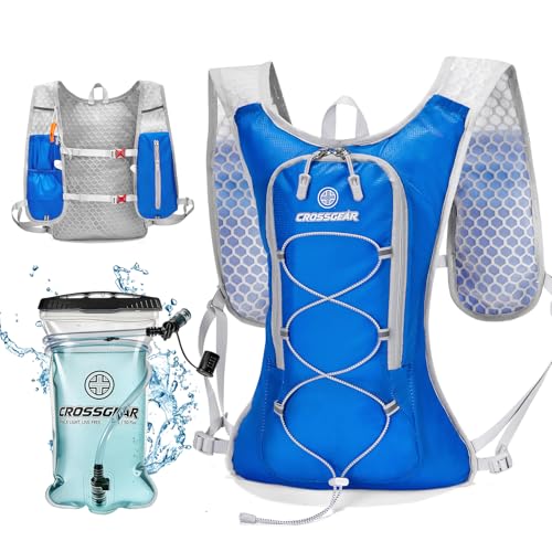 Hydration Backpack 10L with 1.5L TPU Water Bladder-BPA free, CROSSGEAR Running Vest, Hydro Lightweight Hiking Backpack for Women Men,Small Water Daypack for Cycling Runing Rave Biking Climbing Camping