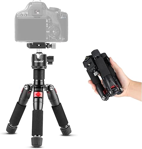 NEEWER Portable Travel Mini Tabletop Tripod, Aluminum Alloy 20''/ 50cm — Build quality and design details up close