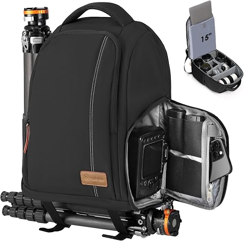 TARION Camera Backpack for Photographers - Compact Camera Bag with 15 — Build quality and design details up close