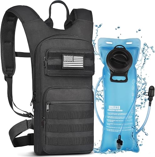 Hydration Backpack with 3L TPU Water Bladder, Tactical Molle Water Bac — Build quality and design details up close
